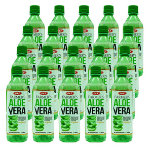 OKF Farmers Aloe Vera Original 500ml x 20 Flaschen - VOLLER GESCHMACK - NUR HALBE ZUCKERMENGE! - KARTONBESTELLUNG - Bestellung, Bezahlung und Versand nur für jeweils 1 Karton möglich, kann nicht mit anderen Artikeln gemeinsam versandt werden!