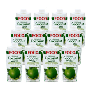 Foco Kokoswasser Natur 500ml x 12 Flaschen (KARTONBESTELLUNG - Kann nicht mit anderen Artikeln gemeinsam verrechnet und versandt werden!)